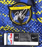 Warriors Stephen Curry Authentic Signed Blue Nike Select Jersey BAS Witnessed