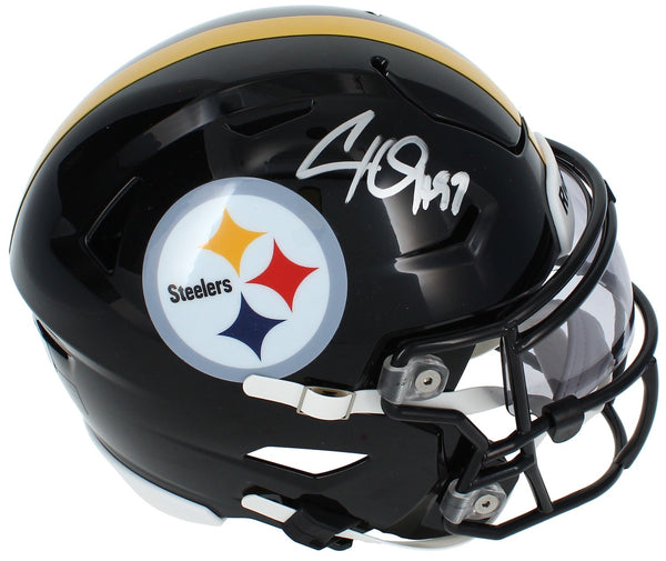 Cam Heyward Autographed Pittsburgh Steelers Speedflex Midi Helmet Beckett