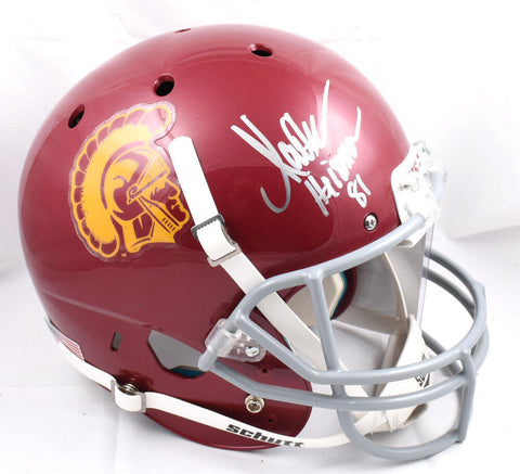 Marcus Allen Autographed USC Trojans F/S Schutt Helmet W/ Heisman- JSA W *Silver