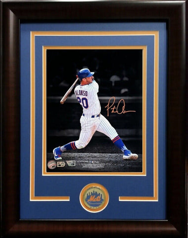 Pete Alonso Signed 11x14 Framed Spotlight Photo NY Mets Autograph Fanatics MLB