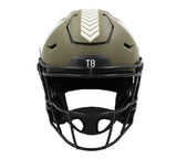 Tom Brady Signed Tampa Bay Buccaneers Speed Flex Auth Salute to Service NFL Helm
