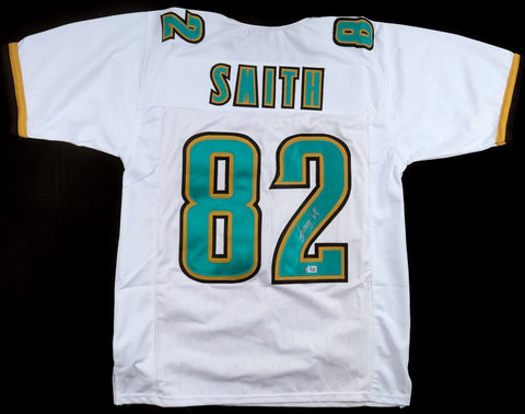 Jimmy Smith Signed Jacksonville Jaguars White Jersey (Beckett) 5xPro Bowl W.R.