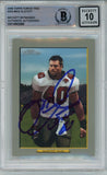 Mike Alstott Signed Tampa Bucs 1996 Topps Turkey #250 Beckett Auto 10 40733