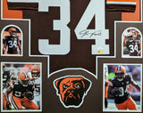 FRAMED CLEVELAND BROWNS JEROME FORD AUTOGRAPHED SIGNED JERSEY JSA COA