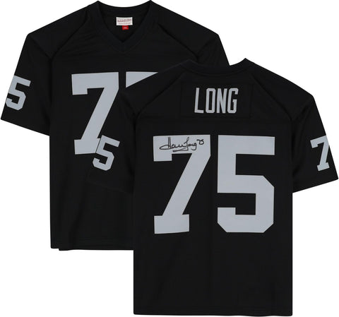 Howie Long Oakland Raiders Signed Black Mitchell & Ness Replica Jersey