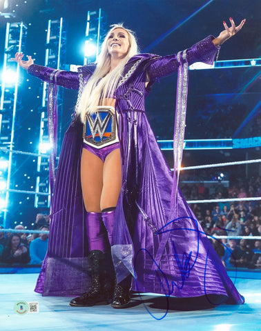 Charlotte Flair WWE Authentic Signed 11x14 Photo Autographed BAS #AD77159