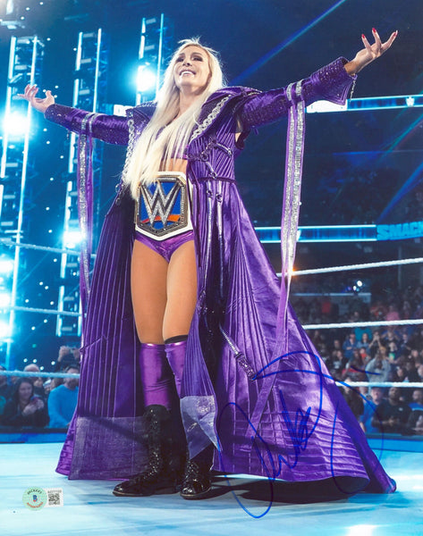 Charlotte Flair WWE Authentic Signed 11x14 Photo Autographed BAS #AD77159