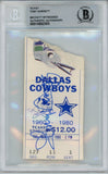 Tony Dorsett Autographed/Signed 11/27/1980 Ticket Stub Beckett 39414