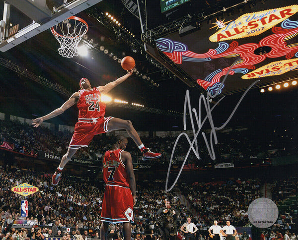 Tyrus Thomas Signed Bulls 2007 All Star Dunk Contest 8x10 Photo - (SCHWARTZ COA)