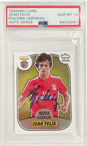 Joao Felix Signed 2018-19 Panini Futebol Rookie Sticker #376 - PSA 10 Autograph