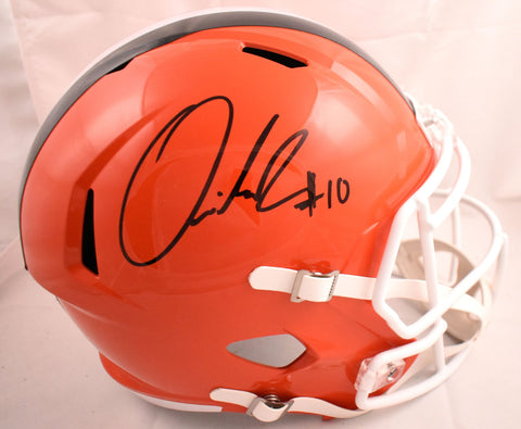 Quinshon Judkins Autographed Cleveland Browns F/S Speed Helmet - Beckett W Holo