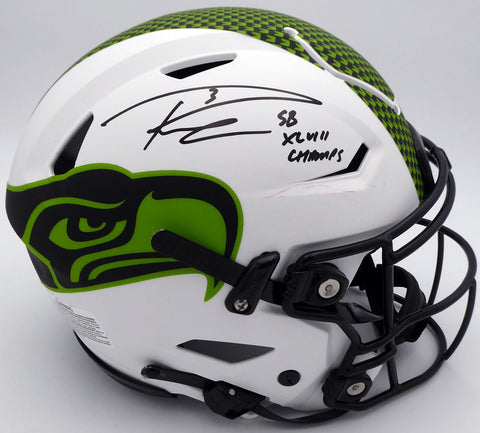 Russell Wilson Autographed Seahawks Lunar Full Size Hyper Speed Flex Helmet