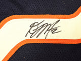CHICAGO BEARS DJ MOORE AUTOGRAPHED NAVY BLUE JERSEY BECKETT BAS WITNESS 221067