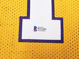 LAKERS SHAQUILLE SHAQ O'NEAL AUTOGRAPHED YELLOW JERSEY ON 4 BECKETT 191013