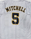 Brewers GARRETT MITCHELL Signed Custom Replica Pinstripe Jersey AUTO - BAS