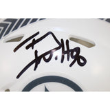 TJ Watt Autographed Pittsburgh Steelers Mini Helmet 24 STS Beckett Witness 50970