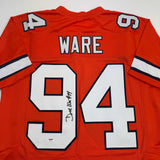 Autographed/Signed Demarcus Ware Denver Orange Football Jersey PSA COA