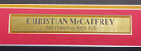 49ERS CHRISTIAN MCCAFFREY AUTOGRAPHED SIGNED FRAMED RED JERSEY BECKETT QR 234595