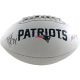 Ty Law Autographed/Signed New England Patriots Logo Football HOF Beckett 54298