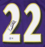 Derrick Henry Signed Baltimore Ravens Nike Game Purple NFL Jersey