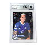 Enzo Fernandez Signed 2022-23 Topps Now UCL #74 - Beckett Witness
