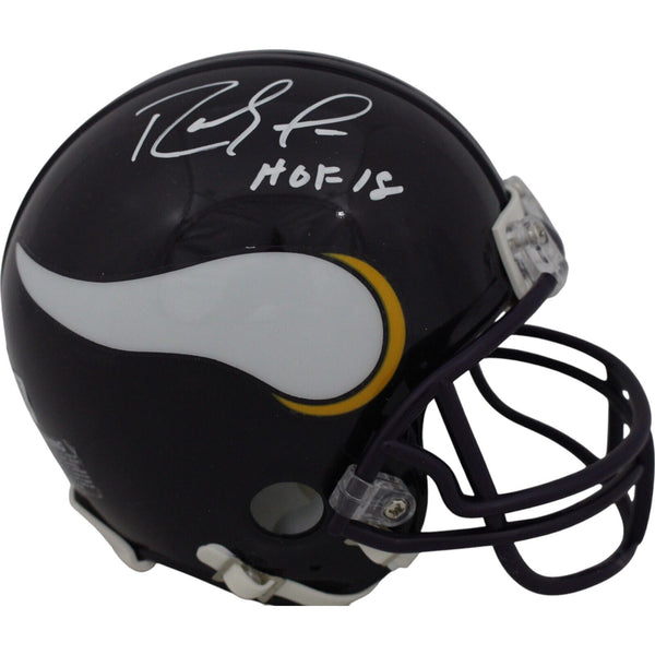 Rand Moss Signed Minnesota Vikings VSR4 Tb 83-01 Mini Helmet HOF Beckett 48904