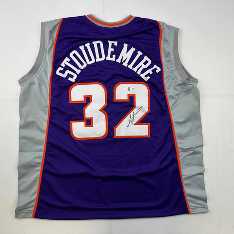 Autographed/Signed Amare Stoudemire Phoenix Purple Jersey Beckett BAS COA