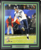 STEVEN HAUSCHKA AUTOGRAPHED SIGNED FRAMED 16X20 PHOTO SEAHAWKS MCS HOLO 99718
