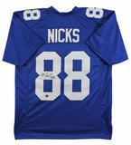 Hakeem Nicks Signed New York Giants Jersey (Beckett) Ex-U.N.C. Wide Receiver