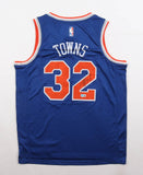 Karl-Anthony Towns Signed New York Knicks Nike Jersey (Beckett) 2015 #1 Draft Pk