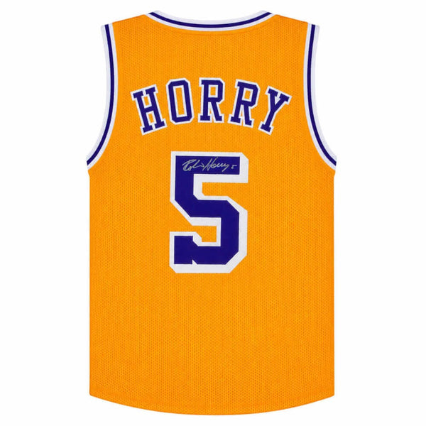Robert Horry Signed Gold Custom Basketball Jersey - (SCHWARTZ SPORTS COA)