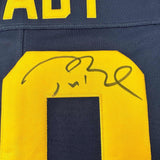 Framed Signed Tom Brady 35x39 Michigan Wolverines Blue Authentic Lim