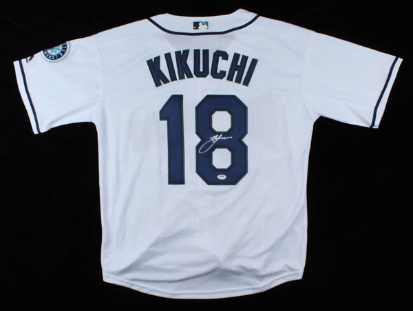 Yusei Kikuchi Signed Seattle Mariners Majestic MLB Style Jersey /PSA COA/Pitcher