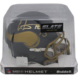 Cris Carter Autographed/Signed Minnesota Vikings Mini Helmet HOF Beckett 46729