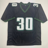 Autographed/Signed Jihaad Campbell Philadelphia Black Football Jersey BAS COA