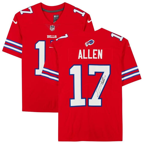 Josh Allen Buffalo Bills Signed Red Nike Color Rush Limited Jersey Beckett BAS