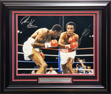 SUGAR RAY LEONARD & HITMAN HEARNS AUTOGRAPHED FRAMED 16X20 PHOTO BECKETT 223767
