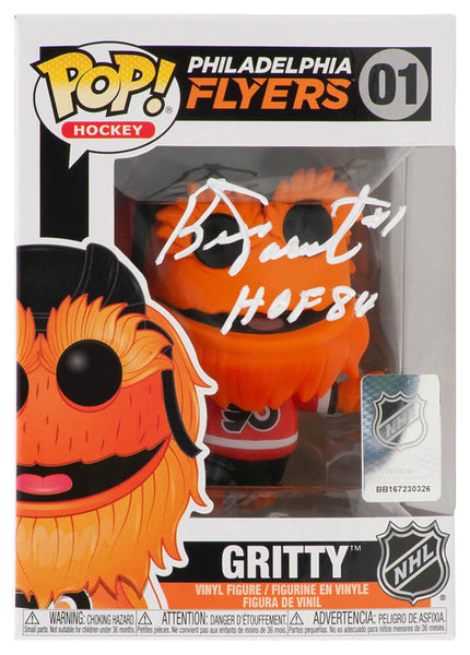 Bernie Parent Signed Flyers Gritty NHL Mascot Funko Pop #01 w/HOF'84 - (SS COA)