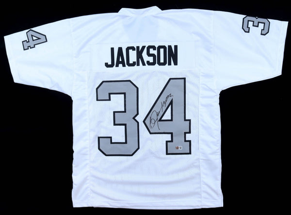 Bo Jackson Signed Oakland Raiders Jersey (Beckett) #1 Overall Pick 1986 Draft