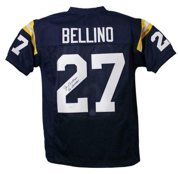 Joe Bellino Autographed/Signed College Style Blue XL Jersey Heisman 60 JSA 13420