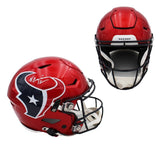 Nico Collins Signed Houston Texans Speed Flex Authentic Alt Red 2022 NFL Helmet