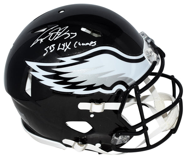 COOPER DEJEAN SIGNED PHILADELPHIA EAGLES BLACK AUTHENTIC HELMET W/ SB LIX CHAMPS