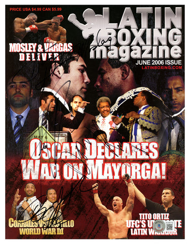 Boxing Legends Autographed Latin Boxing Magazine 5 Sigs Corrales Mosley Beckett