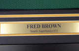 SONICS "DOWNTOWN" FRED BROWN AUTOGRAPHED FRAMED GREEN JERSEY MCS HOLO 107766