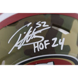 Patrick Willis Signed San Francisco 49ers Camo Mini Helmet HOF Beckett 48964