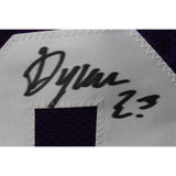 Dylan Edwards Autographed/Signed College Style sz XL Purple Jersey Beckett 50307