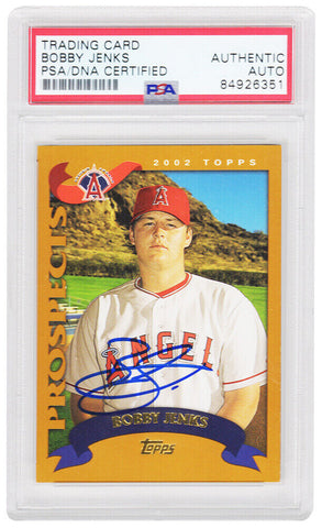 Bobby Jenks Signed 2002 Topps Traded Rookie Baseball Card #T172 - (PSA Slabbed)