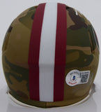 TREY LANCE AUTOGRAPHED SIGNED 49ERS CAMO SPEED MINI HELMET BECKETT QR 194737