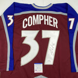 Autographed/Signed JT J.T. Compher Colorado Maroon Jersey PSA/DNA COA