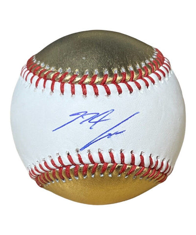 Nolan Arenado Autographed White Gold Baseball STL Cardinals Fanatics 41149